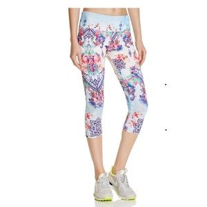 Floral Elephant Print Onzie Cropped Leggings